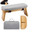 Meditation Bench with Carrying Bag, Meditation Kneeling Stool Portable Yoga Meditation Bench Ergonomic Foldable Prayer Stool with Soft Cushion for Kneeling Sitting Prayer Extended Practice view 1