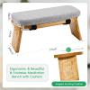 Meditation Bench with Carrying Bag, Meditation Kneeling Stool Portable Yoga Meditation Bench Ergonomic Foldable Prayer Stool with Soft Cushion for Kneeling Sitting Prayer Extended Practice view 2