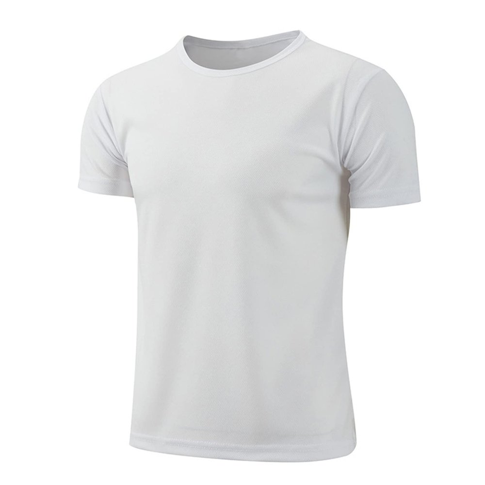 Hansber Kids Boys Quick Dry Short Sleeve Sports T-Shirts Athletic Workout Running Tee Shirt Activewear White 4-5