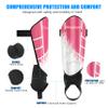 Shin Guards Soccer Youth with Ankle Protection Shin Pads for Kids Girls Boys Toddler Pink M Size view 4