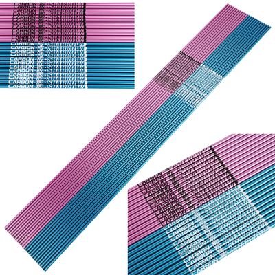 12Pcs 31 Inch Archery Pure Carbon Arrow Shaft ID 4.2mm 400 500 600 700 800 900 1000 Spine Raw Bare Shaft Carbon Shaft Tube Straightness +/- 0.006 for DIY Homemade Arrows (Spine 500, Blue)