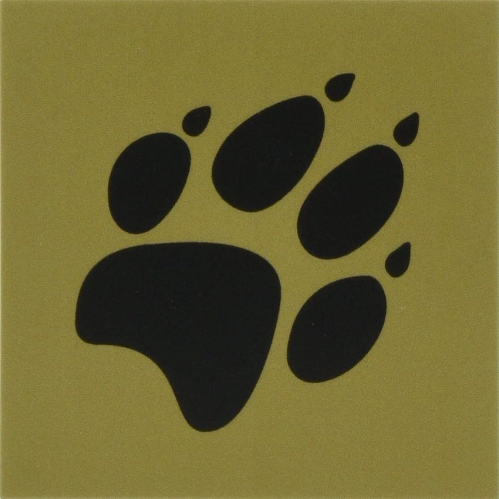 Jack Wolf Skin Sticker (Brand Logo, 2.0 inches (5 cm) [8007671 / PAW Sticker] Square Stylish, 5089_Elmwood, One Size