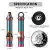 TISUR Titanium Emergency Whistle,EDC Safety Whistles Necklace Loud up to 120db,Survival Whistles for Survival,Hiking,Camping,Pets Training (Purple(1-Pack)) view 2