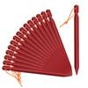 Grassman 16 Pack Tent Stakes, 7075 Aluminium Tent pegs, Heavy Duty Lightweight Ground Pegs, Durable and Safe Metal Camping Spikes, Red view 1