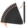Grassman 16 Pack Tent Stakes, 7075 Aluminium Tent pegs, Heavy Duty Lightweight Ground Pegs, Durable and Safe Metal Camping Spikes, Black view 1