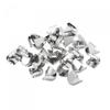 uxcell Shoelace End Clips 10x9mm Stainless Steel No Tie Shoe Lace Tips Head Glossy Type, Silver Tone 30 Pcs view 1