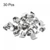 uxcell Shoelace End Clips 10x9mm Stainless Steel No Tie Shoe Lace Tips Head Glossy Type, Silver Tone 30 Pcs view 3