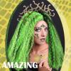 Nosiny 5 Pcs Halloween Medusa Costume for Women, Medusa Snake Headband Green Curl Wig Metal Armband Belt Tattoo Sticker for Adult Halloween Cosplay Party Dress up Supplies view 4