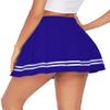 Avidlove Womens Pleated Skirt School Uniform Skirt Mini Skirt Pleated Cheer Skirt Cosplay Royal Blue view 1