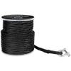 MARINE SYSTEM Made 3/8 Inch 100 FT 150 FT Black Grey Nylon Anchor Line Double Braided Anchor Rope/Line with Thimble (3/8" x 100' Black Nylon) view 3