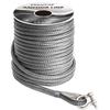 MARINE SYSTEM Made 3/8 Inch 100 FT 150 FT Black Grey Nylon Anchor Line Double Braided Anchor Rope/Line with Thimble (3/8" x 150' Grey Nylon) view 1