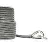 MARINE SYSTEM Made 3/8 Inch 100 FT 150 FT Black Grey Nylon Anchor Line Double Braided Anchor Rope/Line with Thimble (3/8" x 150' Grey Nylon) view 3