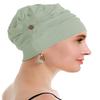 osvyo Cotton Chemo Turbans for Women Cancer Hairloss hat - Cotton Lightweight Headwear Sealed Packaging Light Olive DRAB view 4