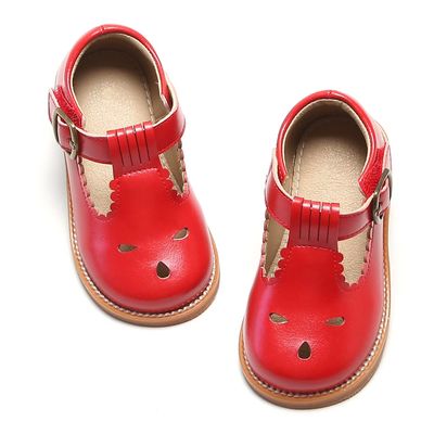 Otter MOMO Todder Little Girls Red Oxford Shoes Mary Jane T-Strap Size 3 School Uniform Party Dress Flat Shoes