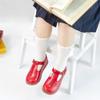 Otter MOMO Todder Little Girls Red Oxford Shoes Mary Jane T-Strap Size 3 School Uniform Party Dress Flat Shoes view 4