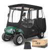 10L0L Golf Cart Driving Enclosure 2 Passenger for Yamaha G14 G16 G22 G29 Drive2 with Heavy Duty Zipper,600D Golf Cart Rain Cover Driving Covers with Roll-up Windshield, 4-Sided Clear Window view 1