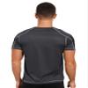 Hansber Men's Quick Dry Short Sleeve Shirt Sun Protection Rash Guard Swim Tee Athletic Running Fishing Shirts Dark Grey Large view 2
