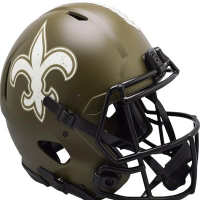 Riddell Authentic Helmet Salute Service New Orleans Saints