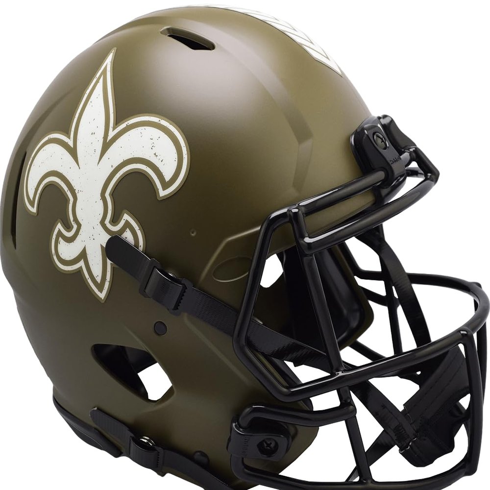 Riddell Authentic Helmet Salute Service New Orleans Saints