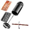 ATEN Tubeless Bike Tire Repair Kit for MTB and Road Bicycle Tires, Fix a Puncture or Flat, Includes Plugger Tool and Plugs - 5 Bacon and 5 Black Strips view 1