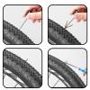 ATEN Tubeless Bike Tire Repair Kit for MTB and Road Bicycle Tires, Fix a Puncture or Flat, Includes Plugger Tool and Plugs - 5 Bacon and 5 Black Strips view 4