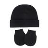 UTTPLL Baby Hats Mittens Set Unisex Newborn Beanie Cap No Scratch Cotton Gloves Toddler Boy Girl Hospital Hat 0-6 Months Black One Size view 1