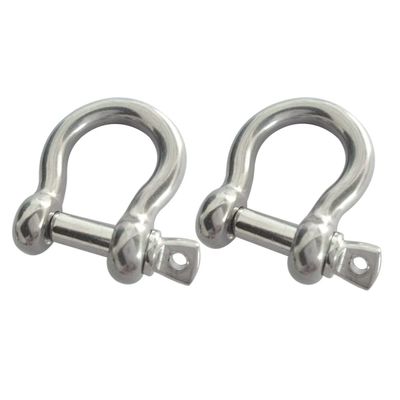 DECHOUS Trailer Tie Down Anchor Stainless d Ring 2pcs 304 Steel Bow Shackles for Rigging