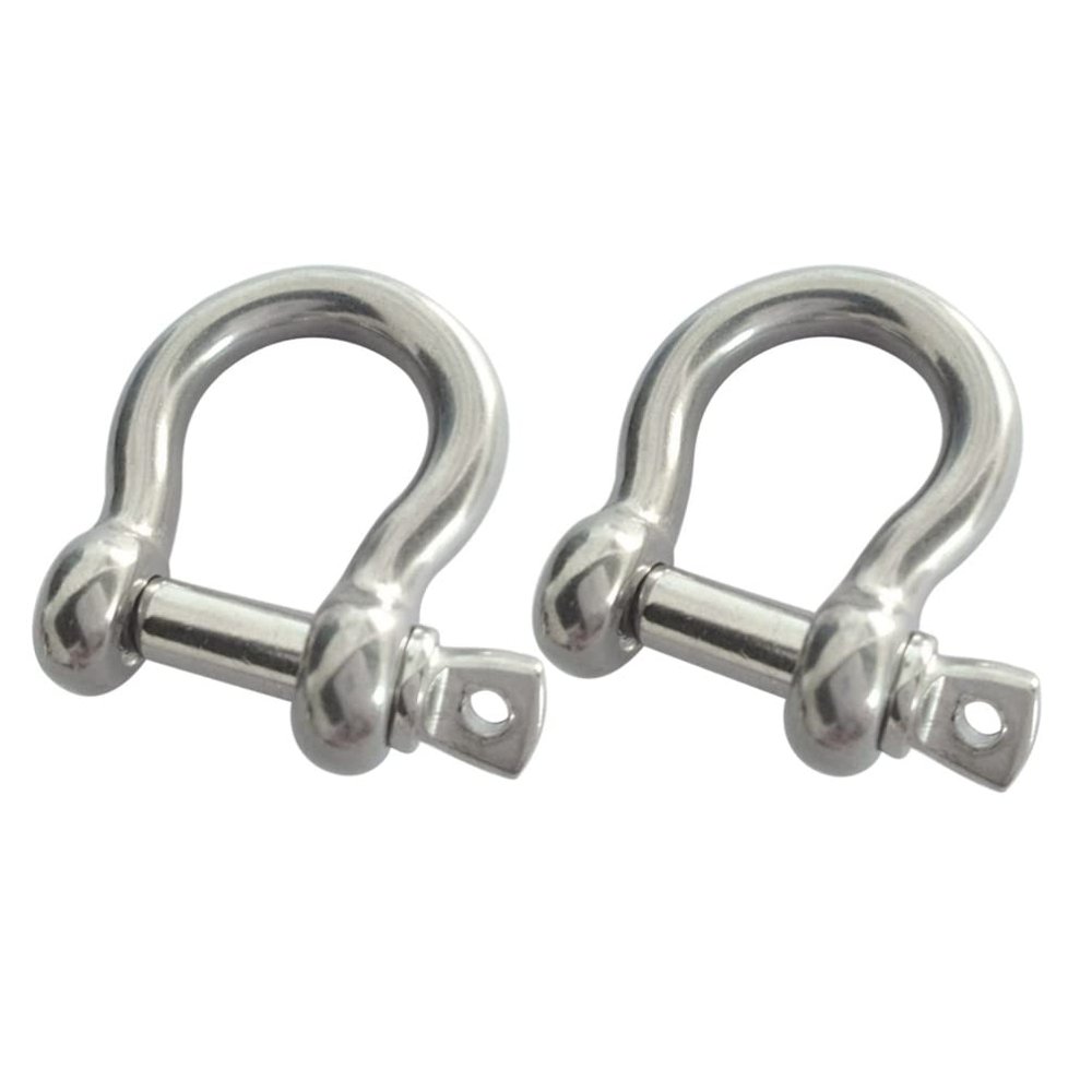 DECHOUS Trailer Tie Down Anchor Stainless d Ring 2pcs 304 Steel Bow Shackles for Rigging