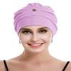 osvyo Cotton Chemo Turbans for Women Cancer Hairloss hat - Cotton Lightweight Headwear Sealed Packaging Light Purple view 1