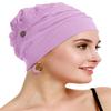 osvyo Cotton Chemo Turbans for Women Cancer Hairloss hat - Cotton Lightweight Headwear Sealed Packaging Light Purple view 3