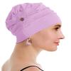 osvyo Cotton Chemo Turbans for Women Cancer Hairloss hat - Cotton Lightweight Headwear Sealed Packaging Light Purple view 4
