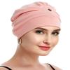 osvyo Cotton Chemo Turbans for Women Cancer Hairloss hat - Cotton Lightweight Headwear Sealed Packaging HOT Pink view 3