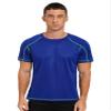 Hansber Men's Quick Dry Short Sleeve Shirt Sun Protection Rash Guard Swim Tee Athletic Running Fishing Shirts RoyalBlue Large view 1
