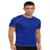 Hansber Men's Quick Dry Short Sleeve Shirt Sun Protection Rash Guard Swim Tee Athletic Running Fishing Shirts RoyalBlue Large view 4