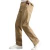 AIFARLD Mens Cargo Pants Elastic Waist Pants Sport Jogger Long Trousers for Hiking Fishing Running Workout Khaki view 1
