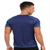 Hansber Men's Quick Dry Short Sleeve Shirt Sun Protection Rash Guard Swim Tee Athletic Running Fishing Shirts DarkBlue Large view 2