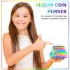 2 Pieces Coin Purse Kids Purse Girls Handbags Double Sided Sequin Mini Wallet Kiss Lock Coin Purse for Party Christmas Birthday Valentine's Day Gifts view 4
