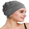 osvyo Cotton Chemo Turbans for Women Cancer Hairloss hat - Cotton Lightweight Headwear Sealed Packaging Dark Grey view 3