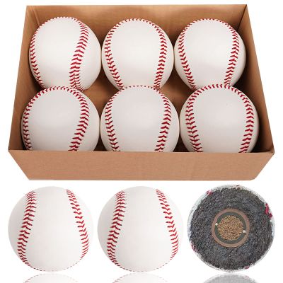 Baisidiwei Baseballs 6 Pack Sports Practice Baseballs 9 Inch Official Size and Weight Baseball Unmarked Autograph Baseball Training Ball for Games, Soft Toss, Batting, Fielding, Hitting, Pitching