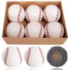 Baisidiwei Baseballs 6 Pack Sports Practice Baseballs 9 Inch Official Size and Weight Baseball Unmarked Autograph Baseball Training Ball for Games, Soft Toss, Batting, Fielding, Hitting, Pitching view 1