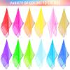 Blovec 12pcs Sensory Scarves Square Dance Scarves, Juggling Silk Scarf Props Music Movement Scarves 24 by 24 Inch in 12 Colors view 2
