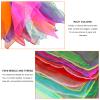 Blovec 12pcs Sensory Scarves Square Dance Scarves, Juggling Silk Scarf Props Music Movement Scarves 24 by 24 Inch in 12 Colors view 4