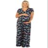 Mother Bee Maternity Short Sleeve Ruched Waist Faux Wrap Maxi Dress view 1