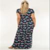 Mother Bee Maternity Short Sleeve Ruched Waist Faux Wrap Maxi Dress view 4