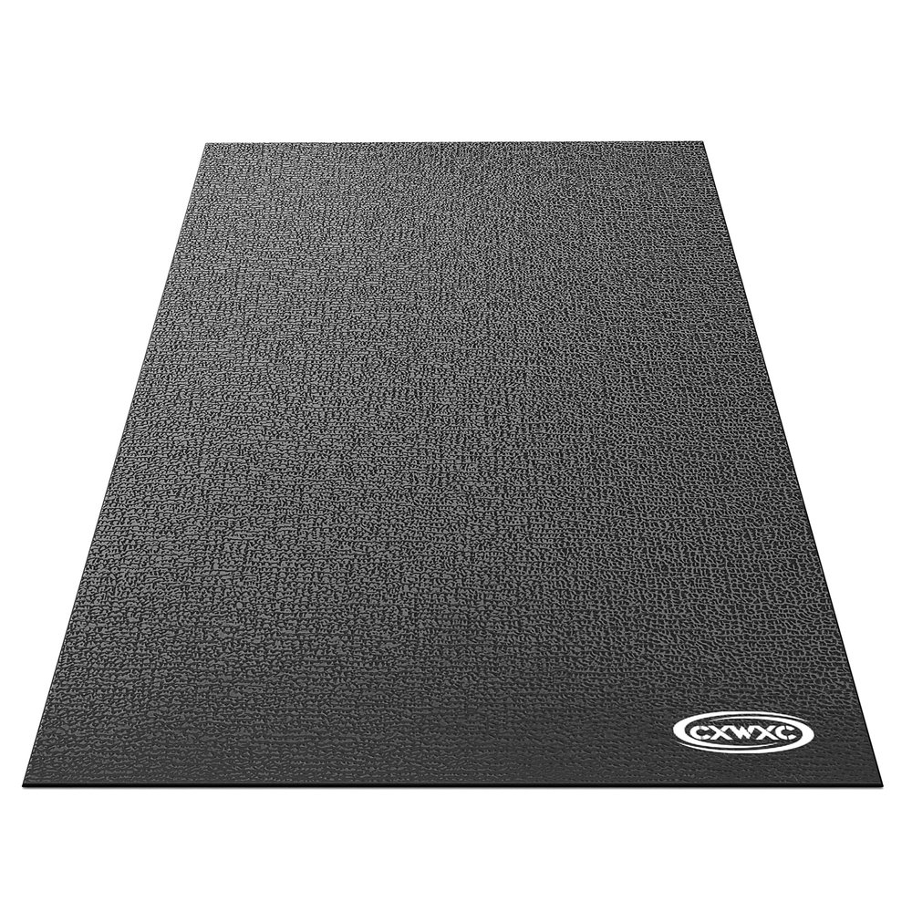 CXWXC Bike Mat 36" x 72"- Exercise Spin Peloton Bike Mat - Heavy Duty Cycling Trainer Floor Mat for Treadmill Spin, Peloton, Stationary, Exercise Bike