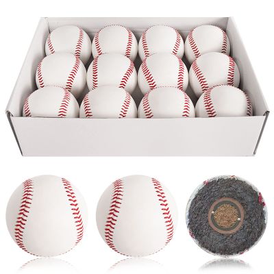 Baisidiwei Baseballs 12 Pack Sports Practice Baseballs 9 Inch Official Size and Weight Baseball Unmarked Autograph Baseball Training Ball for Games, Soft Toss, Batting, Fielding, Hitting, Pitching