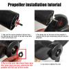 40 lbs Outboard Motor 12V 408W Brush Motor Trolling Motor Marine Propeller Fishing Boat Outboard Motor Outboard Engine for Kayak, Yacht, Inflatable Boat, Rubber Boat view 4