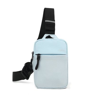 Small Crossbody Bags for Women Men, Waterproof Mini Crossbody Fanny Pack with Front Pocket, Small Sling Bag Cell Phone Passport Bag with Adjustable Strap (Light Blue)