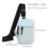 Small Crossbody Bags for Women Men, Waterproof Mini Crossbody Fanny Pack with Front Pocket, Small Sling Bag Cell Phone Passport Bag with Adjustable Strap (Light Blue) view 2