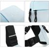 Small Crossbody Bags for Women Men, Waterproof Mini Crossbody Fanny Pack with Front Pocket, Small Sling Bag Cell Phone Passport Bag with Adjustable Strap (Light Blue) view 3